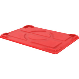 Couvercle de boîte à pâte à pizza rouge en polypropylène (PP) 581 x 396 x 27 mm | Adexa GZFH616