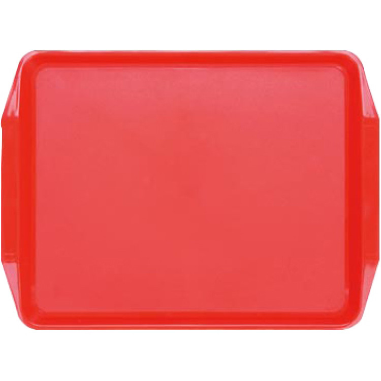 Plateau de restauration rapide rouge en plastique ABS 435 x 325 x 25 mm | Adexa GZFH7102