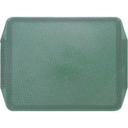 Plateau de restauration rapide en plastique ABS vert 435 x 325 x 25 mm | Adexa GZFH7104