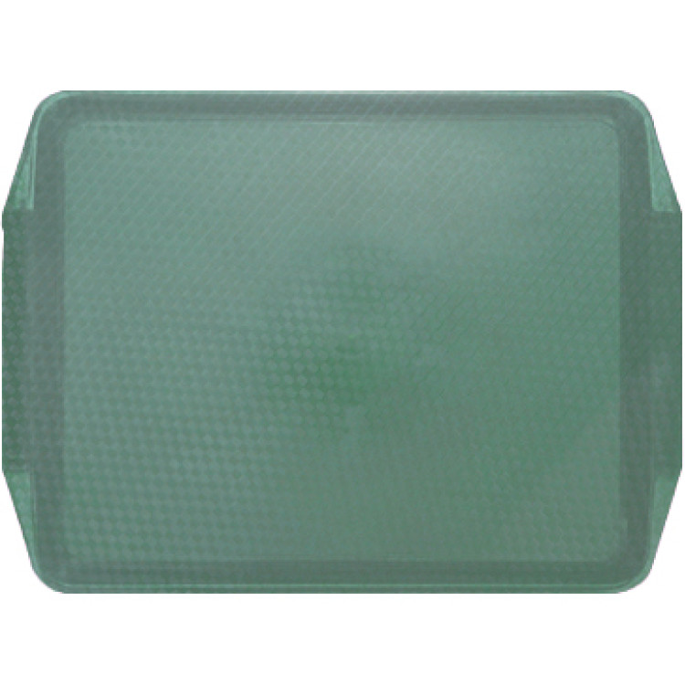 Plateau de restauration rapide en plastique ABS vert 435 x 325 x 25 mm | Adexa GZFH7104
