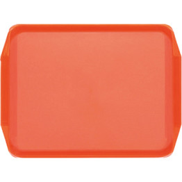 Plateau de restauration rapide orange en plastique ABS 455 x 325 x 25 mm | Adexa GZFH7108