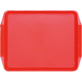 Plateau de restauration rapide rouge en plastique ABS 455 x 325 x 25 mm | Adexa GZFH7110