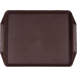 Plateau de restauration rapide en plastique ABS marron 455 x 325 x 25 mm | Adexa GZFH7112