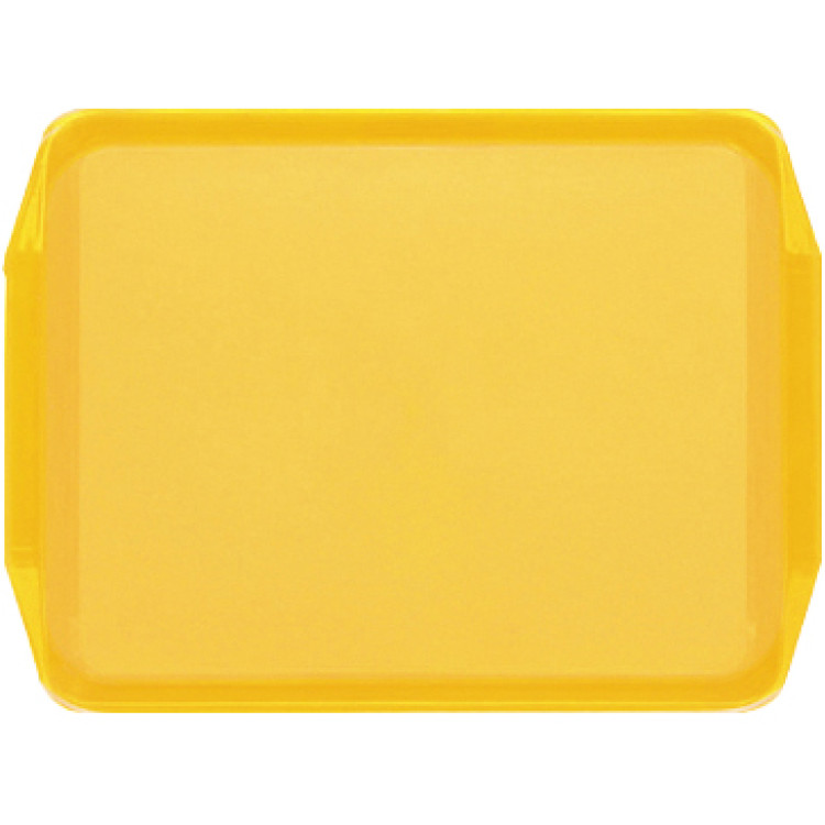 Plateau de restauration rapide jaune en plastique ABS 455 x 325 x 25 mm | Adexa GZFH7114