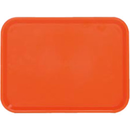 Plateau de restauration rapide orange en plastique ABS 267 x 200 x 16 mm | Adexa GZFH726