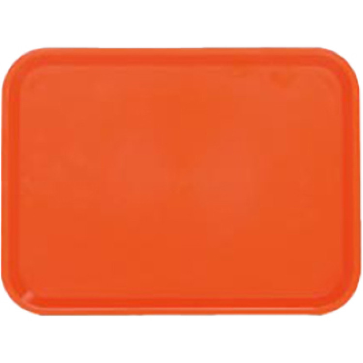 Plateau de restauration rapide orange en plastique ABS 267 x 200 x 16 mm | Adexa GZFH726