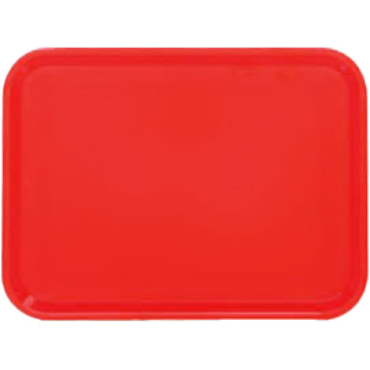 Plateau de restauration rapide en plastique ABS rouge 400 x 285 x 19 mm | Adexa GZFH729