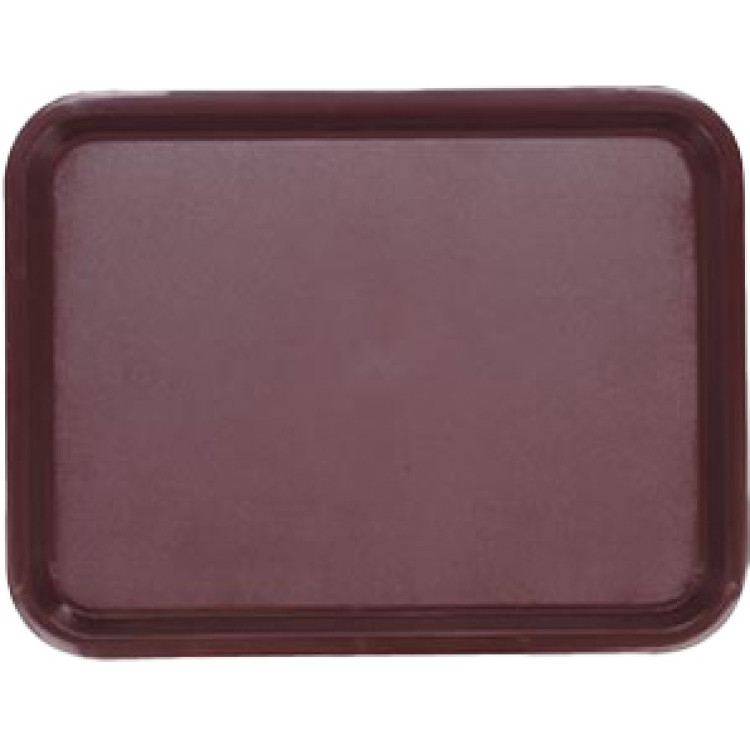 Plateau de restauration rapide en plastique ABS marron 425 x 310 x 19 mm | Adexa GZFH738