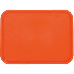 Plateau de restauration rapide orange en plastique ABS 434 x 318 x 19 mm | Adexa GZFH746