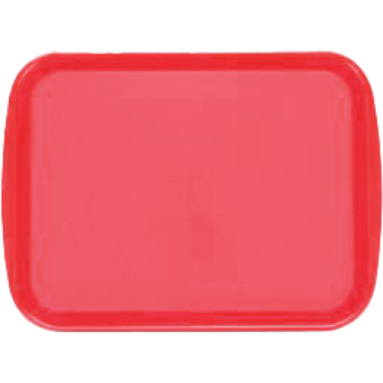 Plateau de restauration rapide rouge en polypropylène (PP) 363 x 269 x 19 mm | Adexa GZFH766