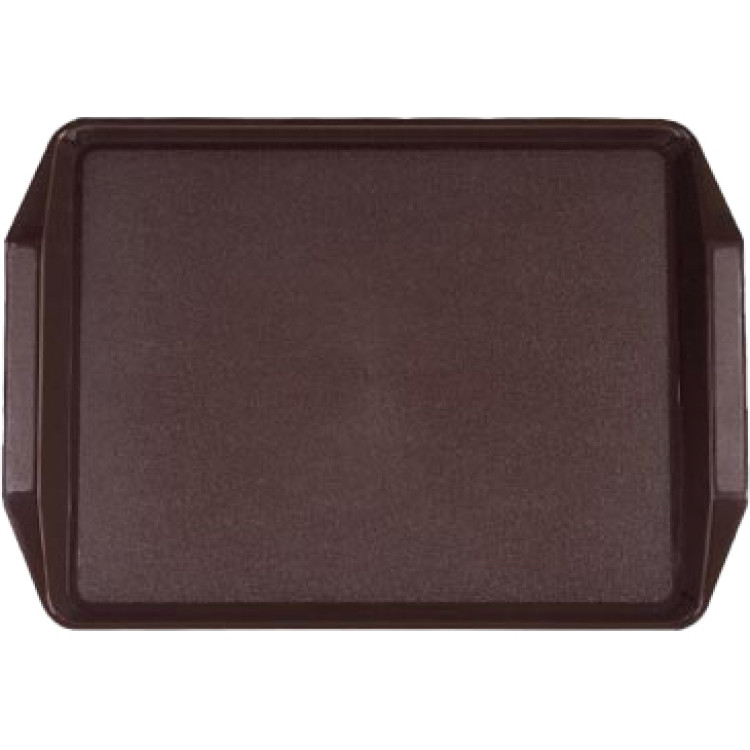 Plateau de restauration rapide en plastique ABS marron 436 x 305 x 30 mm | Adexa GZFH794
