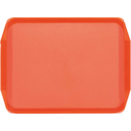Plateau de restauration rapide orange en plastique ABS 435 x 325 x 25 mm | Adexa GZFH798