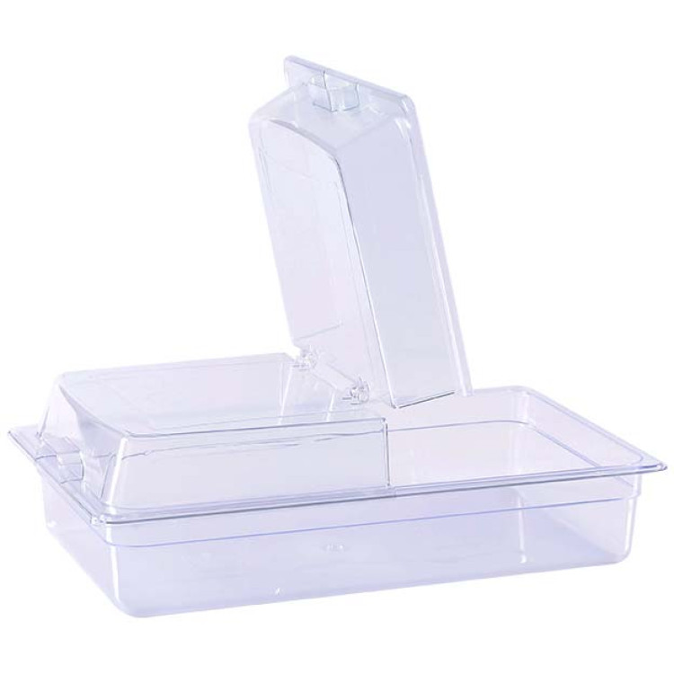Couvercle d'écran rectangulaire à rabat en polycarbonate transparent (PC) 531 x 335 x 75 mm | Adexa GZFH906