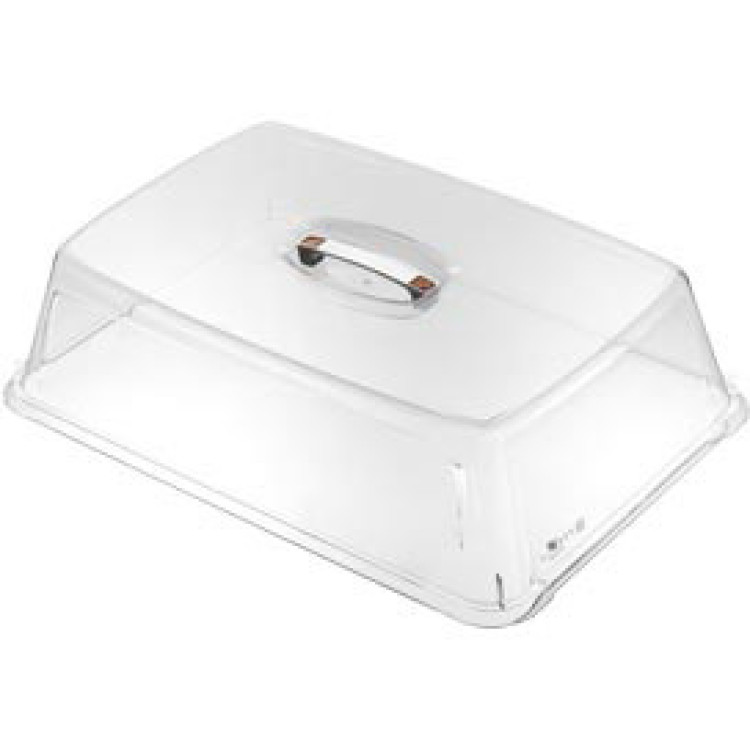 Couvercle alimentaire rectangulaire transparent en polycarbonate (PC) 319 x 216 x 90 mm (14 x 10 po) | Adexa GZFH914