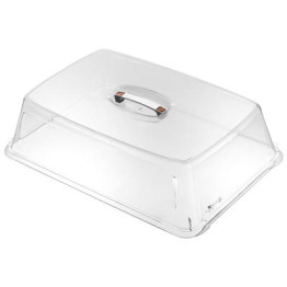 Couvercle alimentaire rectangulaire transparent en polycarbonate (PC) 369 x 267 x 100 mm (16 x 12 po) | Adexa GZFH916