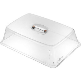 Couvercle alimentaire rectangulaire transparent en polycarbonate (PC) 408 x 307 x 124 mm (18 x 14 po) | Adexa GZFH918