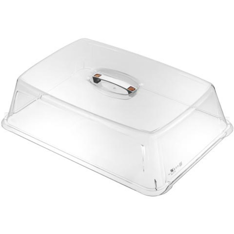 Couvercle alimentaire rectangulaire transparent en polycarbonate (PC) 408 x 307 x 124 mm (18 x 14 po) | Adexa GZFH918