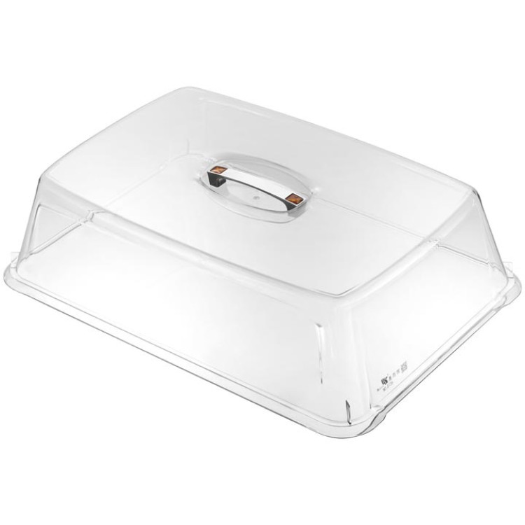 Couvercle alimentaire rectangulaire transparent en polycarbonate (PC) 508 x 355 x 130 mm (22 x 16 po) | Adexa GZFH922