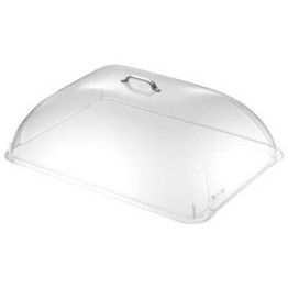 Couvercle alimentaire ovale transparent en polycarbonate (PC) 317 x 215 x 119 mm (14 x 10 po) | Adexa GZFH924
