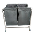 Chariot à linge pliable commercial en acier inoxydable avec 2 sacs – 895 × 660 × 860 mm | Adexa H080C