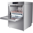Lave-vaisselle numérique professionnel sous comptoir avec panier 500 x 500 mm, pompe à détergent et de rinçage intégrée | Adexa H50F