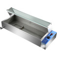Bain Marie Commercial avec dessus en verre pare-haleine 3xGN1/2 | Adexa HBM23
