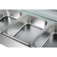 Bain Marie Commercial avec dessus en verre pare-haleine 3xGN1/2 | Adexa HBM23