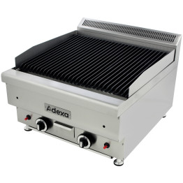 Barbecue à gaz professionnel avec pierres de lave, 2 brûleurs, 17 kW, gaz naturel, kit GPL, acier inoxydable, 600 × 670 × 445 mm | Adexa HD600TRH Barbecue à gaz professionnel avec pierres de lave, 2 brûleurs, 17 kW, gaz naturel, kit GPL, acier inoxydable, 600 × 670 × 445 mm | Adexa HD600TRH