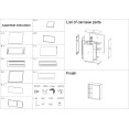 Armoire de rangement professionnelle démontable en métal avec étagères ouvertes et fermées, aspect bois gris foncé, 900 x 390 x 1120 mm | Adexa HDCZHC