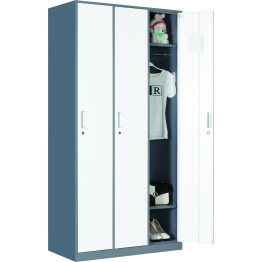Casier commercial à 3 portes 900 x 450 x 1800 mm Gris-Blanc | Adexa HDGS03