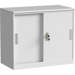 Classeur professionnel demi-chambre avec porte métallique et plateau en MDF 800 x 420 x 690 mm Blanc | Adexa HDWAY02