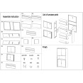 Armoire de rangement double professionnelle démontable en métal, aspect bois, gris foncé, 900 x 390 x 1800 mm | Adexa HDWCK04 B GRADE