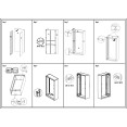 Armoire de rangement double professionnelle démontable en métal avec porte à position réglable, 2 étagères et 2 tiroirs, aspect bois gris foncé, 800 x 485 x 1800 mm | Adexa HDWCK05