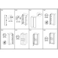 Armoire de rangement double professionnelle démontable en métal avec porte à position réglable, 2 étagères et 2 tiroirs, aspect bois gris foncé, 800 x 485 x 1800 mm | Adexa HDWCK05