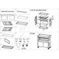 Armoire à outils mobile professionnelle avec tiroir et étagères de rangement 720 x 350 x 837 mm | Adexa HDWTC01