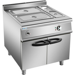 Bain-marie électrique professionnel avec armoire 2xGN1/1 + 2xGN1/3 6 kW Profondeur 900 mm | Adexa HEB909A