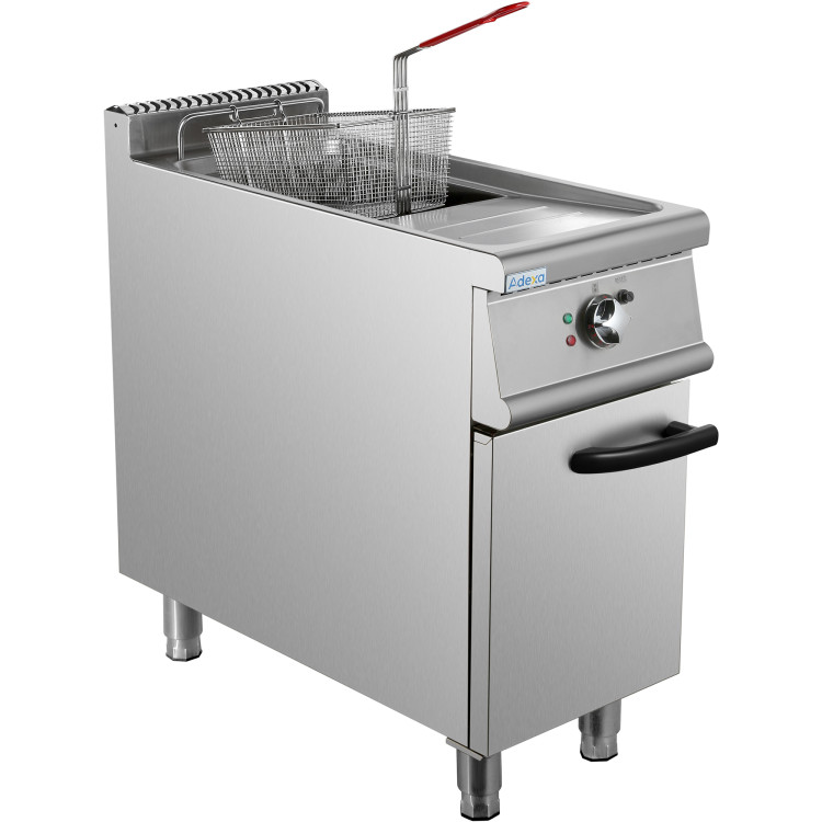 Friteuse électrique professionnelle simple 23 litres 12 kW, pose libre | Adexa HEF768A
