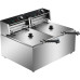 Friteuse Commerciale Double Électrique 2x8 litres 5,6kW Comptoir | Adexa HEF89