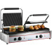 Gril de contact Panini Twin XL robuste Nervuré 4,4 kW Double zone | Adexa HEG813E