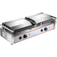 Gril de contact Panini Twin XL robuste Nervuré 4,4 kW Double zone | Adexa HEG813E
