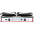 Gril de contact Panini Heavy Duty Twin XL Nervuré/Lisse 4,4 kW Double Zone | Adexa HEG813EA