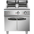 Cuiseur à pâtes professionnel électrique 30 litres 12 kW sur pied avec meuble sous-plat de 700 mm de profondeur | Adexa HEN715A