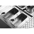 Cuiseur à pâtes professionnel électrique 30 litres 12 kW sur pied avec meuble sous-plat de 700 mm de profondeur | Adexa HEN715A