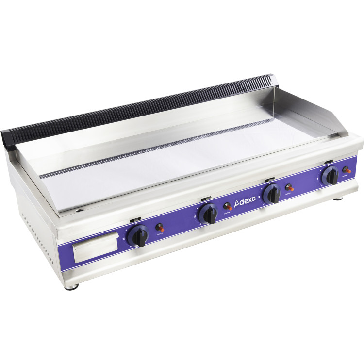 Plaque de cuisson à gaz professionnelle, surface lisse, 4 zones, 12 kW, à poser sur table | Adexa HGT1100