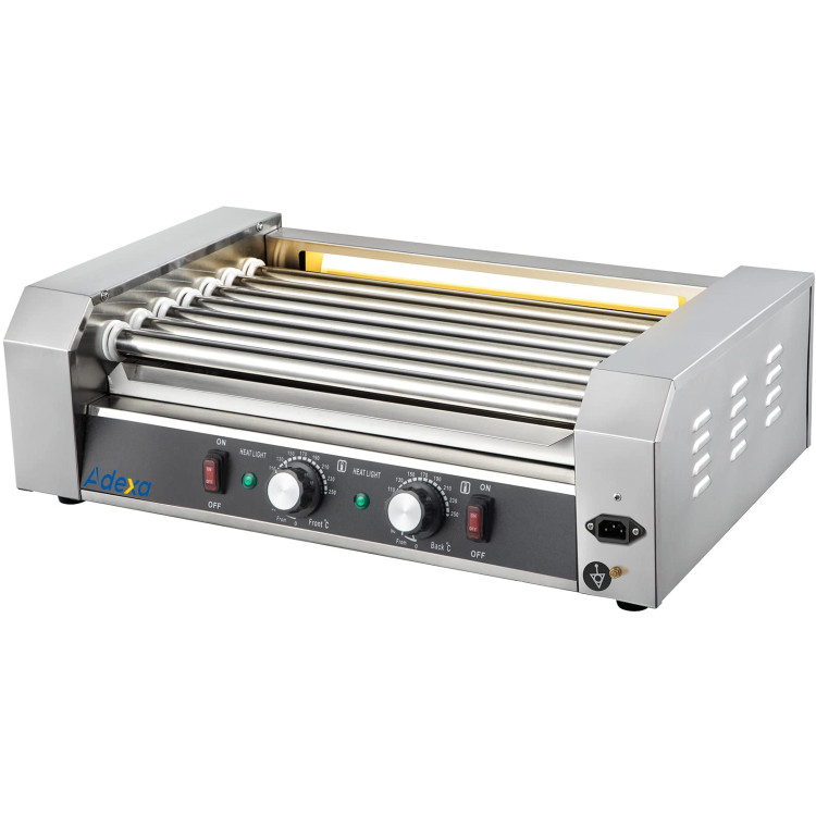 Grill à rouleaux pour hot dog professionnel 7 rouleaux | Adexa HHD07