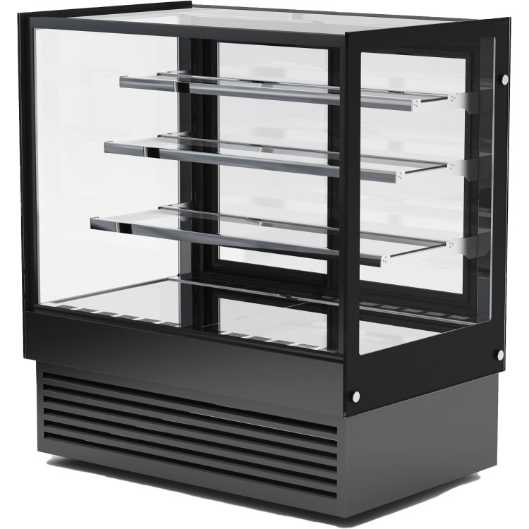 Vitrine à gâteaux 1500 mm, 3 étagères, noire | Adexa HL1500B3BLACK Vitrine à gâteaux 1500 mm, 3 étagères, noire | Adexa HL1500B3BLACK
