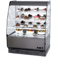 Vitrine réfrigérée verticale commerciale à 3 étagères en verre 700 x 740 x 1380 mm Noir | Adexa HNTK210BLACK