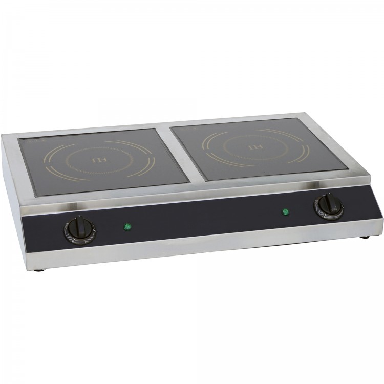 Cuisinière électrique commerciale en verre céramique infrarouge 2 zones 3,6 kW | Adexa HP3600