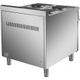Cuisinière électrique professionnelle 4 brûleurs avec socle, 8 kW, profondeur 700 mm | Adexa HRQ712 Cuisinière électrique professionnelle 4 brûleurs avec socle, 8 kW, profondeur 700 mm | Adexa HRQ712