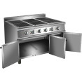 Cuisinière électrique professionnelle 6 brûleurs carrés avec socle de 900 mm de profondeur | Adexa HSQ962C Cuisinière électrique professionnelle 6 brûleurs carrés avec socle de 900 mm de profondeur | Adexa HSQ962C